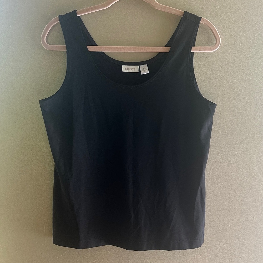 Chicos Black Microfiber Tank Top | 2